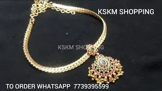 Fancy neckpiece | pendent with studs | Bangle collections available.  #kskmshopping 