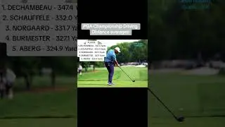 PGA Championship average driving distances. 