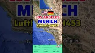 Los Angeles to Munich Flight Route | 🇺🇸➡️🇩🇪 | Lufthansa LH453 | Airbus A380