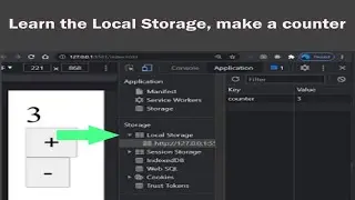 Learn the local storage making a counter, pure JavaScript no frameworks
