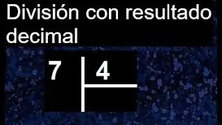 Divisi&oacute;n con resultado decimal, obtener el resultado decimal de la divisi&oacute;n inexacta