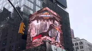 Times Square &ldquo;Jurassic Park&rdquo; 3D Billboard #timessquare #jurassicpark