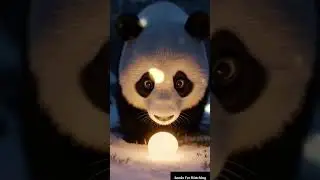 A large egg rolls through the snow and reaches a panda cave 😭 #ai​ #egg​ #save​ #panda #bear