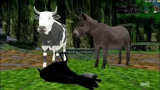Adventure of the Animals Donkey and Cow vs Giant Girl in School
