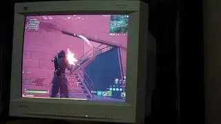 Fortnite on a ViewSonic P810 CRT Monitor