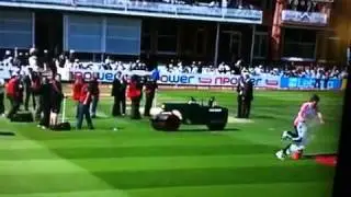 Cricket man falls in paint bucket