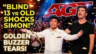 13-Year-Old Blind Filipino Boy Shocks Simon Cowell and Earns Golden Buzzer on AGT😲