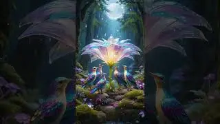 Fantasy Fantasy birds in a magical rain scene 🦋