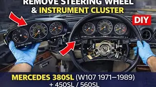 Как снять рулевое колесо и приборную панель | Mercedes 380SL (1971&ndash;1989 W107) + 450SL/560SL
