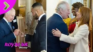 King Charles fist bumps Strictly star and kisses Geri Horner at celeb-filled bash