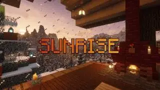 Sunrise in Snowy Mountains | #1 Minecraft Cinematic Ambience (1 Hour)
