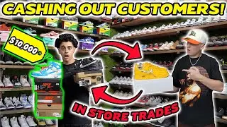 We did an INSANE in store sneaker trade… & CASHED OUT customers THOUSANDS on sneakers for our shop!