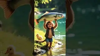 Monkey Ran Off with a Giant Fish! 🐒💨 Mama Fish Isn&rsquo;t Letting This Slide! 😱🐟 #PloopoTV #FishFight