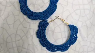 Crochet Hoop Earrings 💕 learn full tutorial #viral #video 