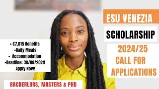 ESU VENEZIA SCHOLARSHIP 2024/25 CALL FOR APPLICATIONS| &euro;7,015 BENEFITS| SCHOLARSHIPS IN ITALY