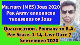 Military Engineer Services Jobs 2020 || Pak Army Jobs 2020 Latest