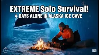 4 Days Alone in Alaska's Frozen Mountains   Deep Snow Bushcraft Survival