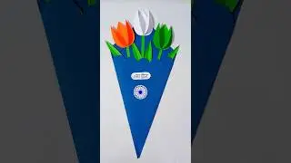 Independence Day Craft Ideas for School #shorts #shortvideo #independencedaycraft #tricolorcraftidea