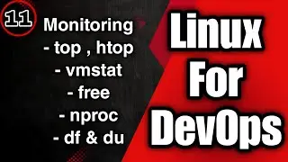 Linux Monitoring Commands Explained | top, htop, vmstat, free, nproc, df & du