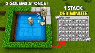 👆👆Minecraft 1.21 Easy Iron Farm Tutorial in Bedrock!