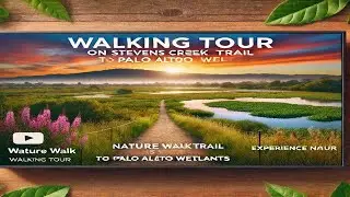 Walking Tour No Talking | Nature Walk on Stevens Creek Trail to Palo Alto Wetlands