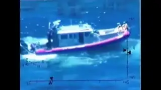 USCG high speed pursuit of drug smugglers