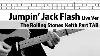 【TAB】Jumpin&rsquo; Jack Flash Keith Part. Guitar Cover The Rolling Stones Tutorial