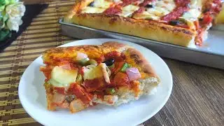 Easy & Delicious Sheet Pan Vegetarian Pizza Recipe | HomeKitchen_Studio