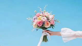 Soft Pink Bridal Roses 💐💕 Bride Holding Elegant Bouquet | Beautiful Flowers