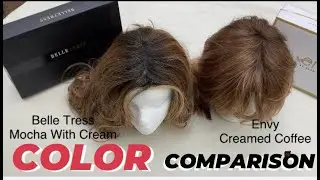 WIG COLOR COMPARISON | BELLE TRESS MOCHA WITH CREAM | ENVY WIGS CREAMED COFFEE