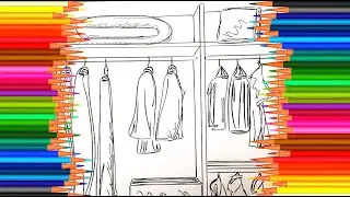 Drawing, Painting, Coloring Wardrobe | How to Draw, Paint Basics | Pencil paint