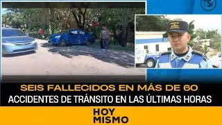 Seis fallecidos en más de 60 accidentes de tránsito en las últimas horas reporta la DNVT.