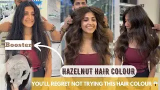 Hazelnut brown balayage Kaise Karen | blended balayage |