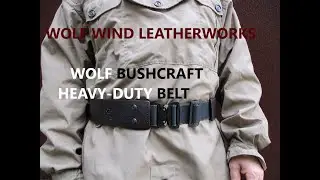 WOLF BUSHCRAFT HEAVY-DUTY BELT - Wolf Wind Leatherworks