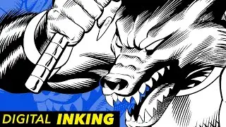Clean Line Art Feathering - Digital Inking Timelapse