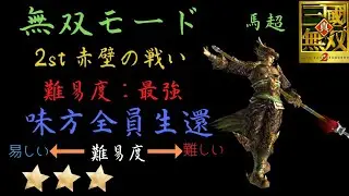 真・三国無双2 馬超 無双モード 2st 赤壁の戦い 難易度:最強 味方全員生還クリア