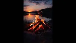 FIRELIGHT BY THE WATER #relax #relaxing #relaxing #relaxingmusic #relaksasi #livewallpaper