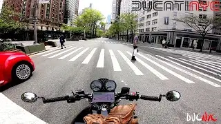 Harlem to Hell's Kitchen, Manhattan, NYC - chill relaxing Motorcycle ride in New York City v1236