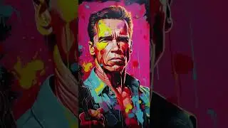 ARNOLD SCHWARZENEGGER - BOLD COLOR PORTRAIT - POP ART PRINT on CANVAS for SALE - BETSY #shorts #art