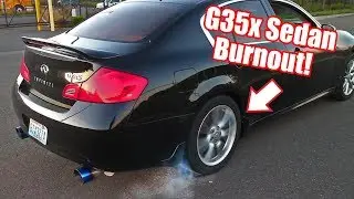 Как сделать Burnout на полноприводном Infiniti G35 Sedan!