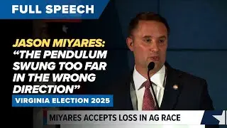 FULL SPEECH | Jason Miyares concedes Virginia AG race: The pendulum 'swung too far'