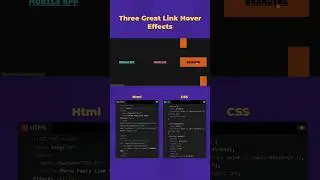 Three modern link hover Effects in html and css 