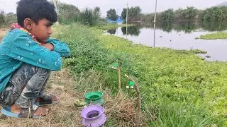 Best Fishing video 2022 || Traditional Boy catching Big fish with Hand caster Fishing in river