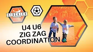 ⚽ Zig Zag Coordination Game for U4&ndash;U6 | Early Movement Training with Sidekick Sports Academy 🌟👟