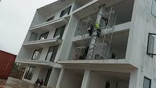 Curtain Wall Installation Reynaers Aluminium CW50 System.
