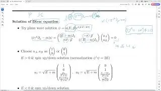 [Particle Physics Lecture 4] Solution of Dirac equation (Anti-matter and Spin)