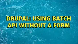 Drupal: Using batch api without a form