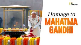 PM Modi pays homage to Mahatma Gandhi on his Punyatithi at Rajghat