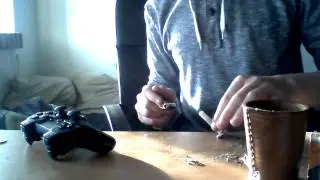 Smoke waterfall with paper