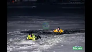 Monroe Fire Department Trains for Ice Rescue as Freezing Weather Continues